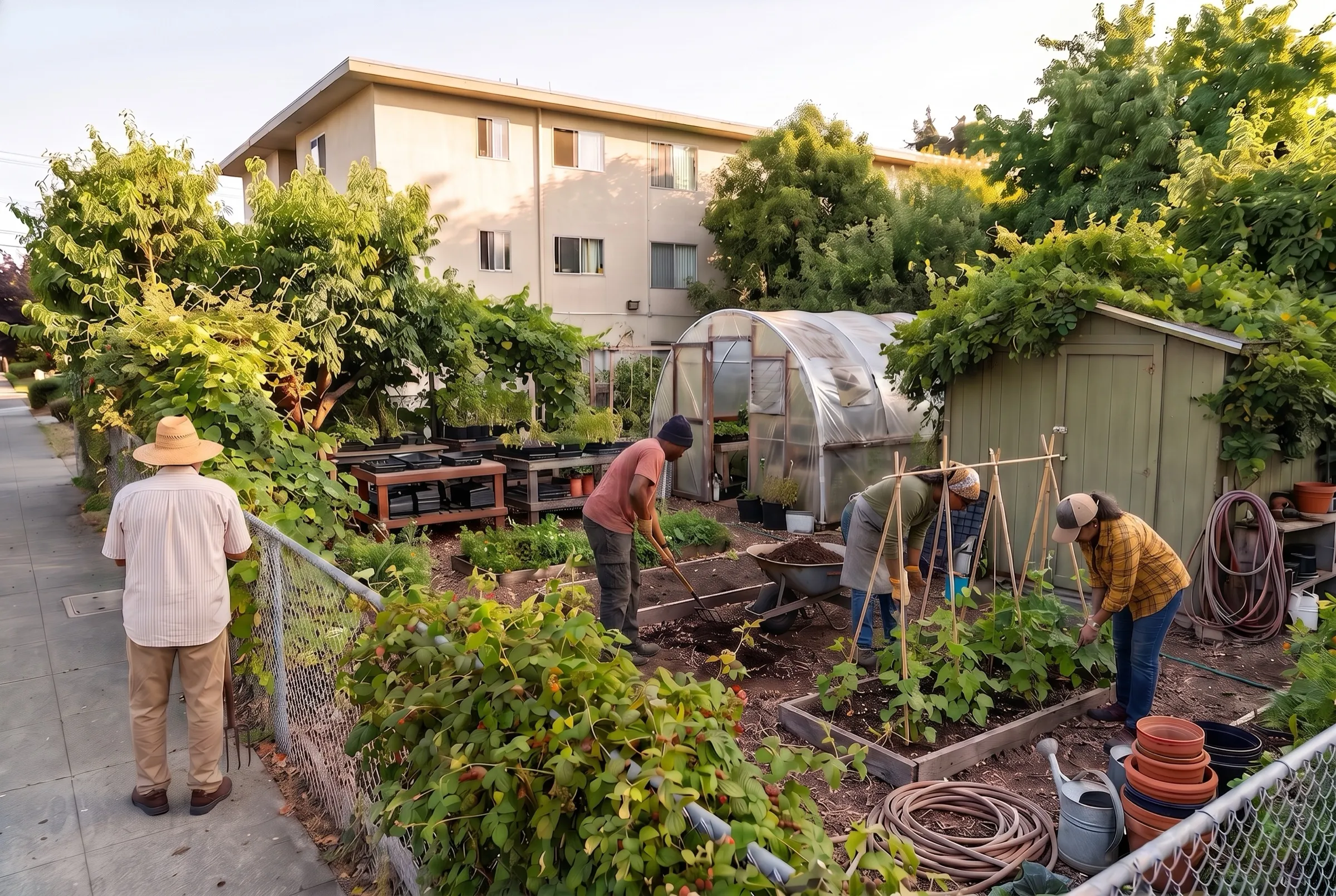 A Farm Sunday under way in the growing beds